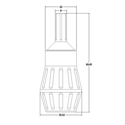 Aluminium Alloy Metal Tattoo Grips , 30MM Adjustable Tattoo Cartridge Grip