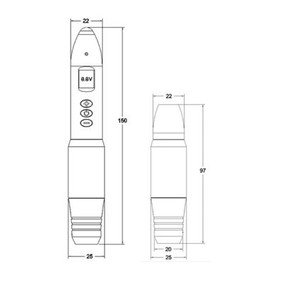 Body Art Wireless PMU Pen , Rechargeable Lip Tattoo Pen With RCA Interface Together