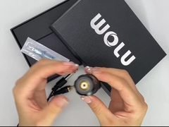 RCA সংযোগকারী এবং উচ্চ মানের মোটর সহ ধূসর রঙের ট্যাটু মেশিন